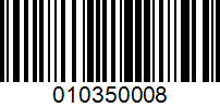 Barcode for 010350008