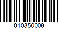 Barcode for 010350009