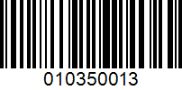 Barcode for 010350013