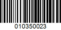 Barcode for 010350023