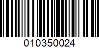 Barcode for 010350024