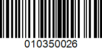 Barcode for 010350026