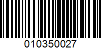 Barcode for 010350027