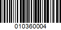 Barcode for 010360004