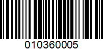 Barcode for 010360005