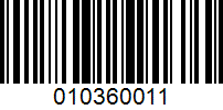 Barcode for 010360011