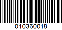 Barcode for 010360018