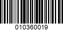 Barcode for 010360019