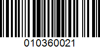 Barcode for 010360021