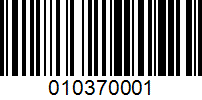 Barcode for 010370001