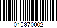 Barcode for 010370002