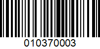 Barcode for 010370003