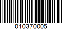 Barcode for 010370005
