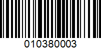 Barcode for 010380003