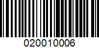 Barcode for 020010006