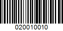 Barcode for 020010010