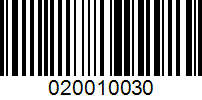 Barcode for 020010030