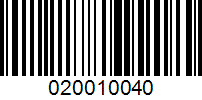 Barcode for 020010040