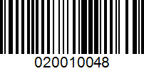 Barcode for 020010048