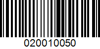 Barcode for 020010050