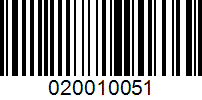 Barcode for 020010051