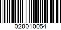 Barcode for 020010054