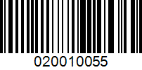 Barcode for 020010055