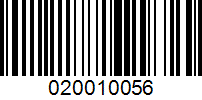 Barcode for 020010056