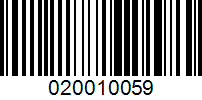 Barcode for 020010059