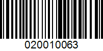 Barcode for 020010063