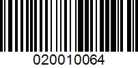 Barcode for 020010064