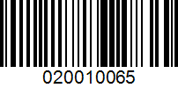 Barcode for 020010065