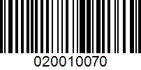 Barcode for 020010070