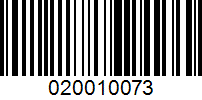 Barcode for 020010073