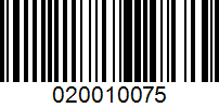 Barcode for 020010075