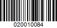 Barcode for 020010084