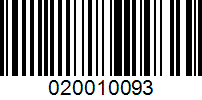 Barcode for 020010093