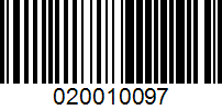 Barcode for 020010097