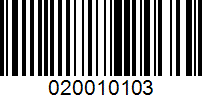 Barcode for 020010103