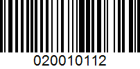 Barcode for 020010112