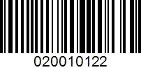 Barcode for 020010122