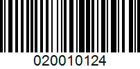 Barcode for 020010124