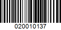 Barcode for 020010137