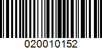 Barcode for 020010152