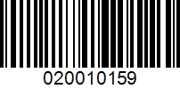 Barcode for 020010159