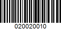 Barcode for 020020010