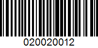 Barcode for 020020012