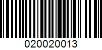 Barcode for 020020013