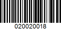 Barcode for 020020018