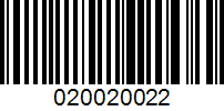 Barcode for 020020022